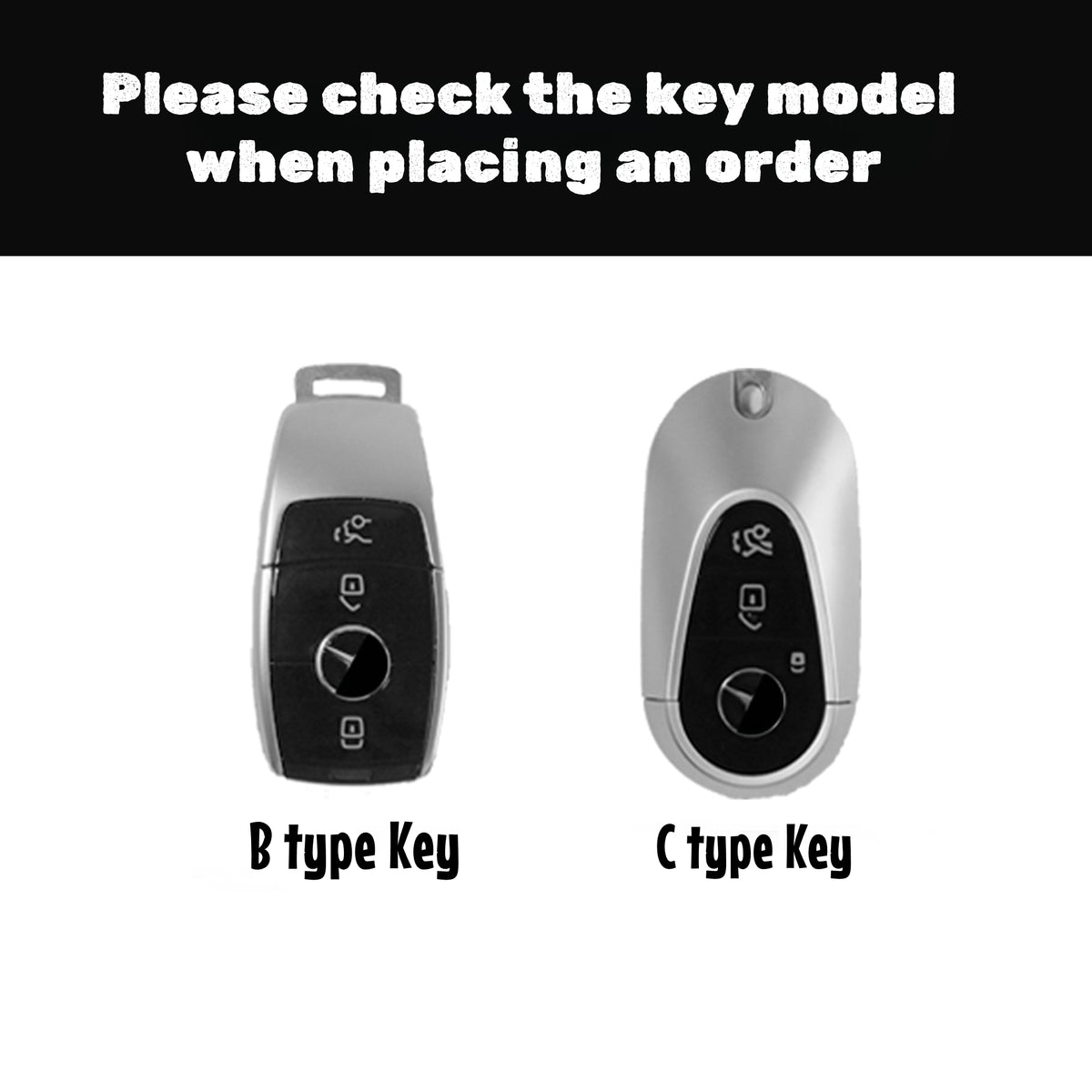Pink & Black key cover for Mercedes Benz new C-class A-class E-class S-class